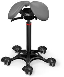 Salli Swing nyeregszék Kárpit színe: Bőr - sötétszürke #71017, Szerkezet: fekete + masszázs Salli bázis, Testmagasság: Magas (L) - 170 cm-től