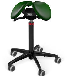 Salli Swing nyeregszék Kárpit színe: Bőr - fenyőzöld #98015, Szerkezet: fekete + standard bázis, Testmagasság: Közepes (M) - 180 cm-ig