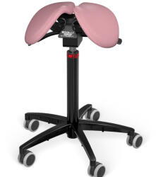 Salli MultiAdjuster nyeregszék Kárpit színe: Szintetikus bőr - rózsaszín #9573, Szerkezet: fekete + standard bázis, Testmagasság: Közepes (M) - 180 cm-ig