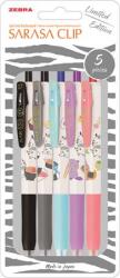 Zebra Zseléstoll készlet, 0, 33 mm, nyomógombos, ZEBRA Sarasa Clip Kawai Animal (TZ48267) - iroda24