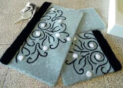  Set 3 covorase baie, Alessia Home, Yekta - Grey Covor baie