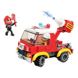 Qman építőkészlet Mine City Fire Line W12011-1 tűzoltóautó 110 db (LEGO kompatibilis) (QMW12011-1)