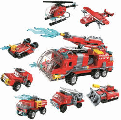 Qman építőkészlet Water Cannon Fire Truck 1805 1 db (LEGO kompatibilis) (QM1805-1)