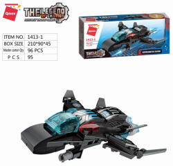 Qman építőkészlet Shadow Pulse Combat Vehicle 1413-1 Falcon teherszállító repülőgép 95 db (LEGO kompatibilis) (QM1413-1-1)