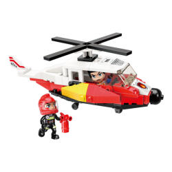 Qman építőkészlet Mine City Fire Line W12011-2 mentőhelikopter 91 db (LEGO kompatibilis) (QMW12011-2)
