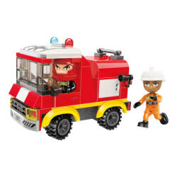 Qman építőkészlet Mine City Fire Line W12011-4 tűzoltó 108 db (LEGO kompatibilis) (QMW12011-4)