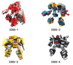 Qman építőkészlet Blast Ranger 3305 4 db-os készlet 644 db (LEGO kompatibilis) (QM3305)