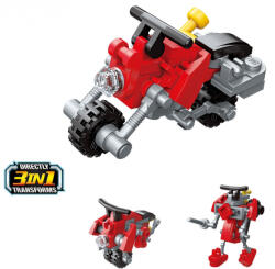 Qman építőkészlet Trans Collector 2104-2 Tűzoltómotor 3 az 1-ben 34 db (LEGO kompatibilis) (QM2104-2)