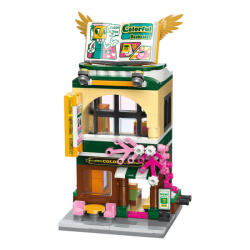 Qman építőkészlet City Corner C0107 Könyvesbolt 259 db (LEGO kompatibilis) (QMC0107)