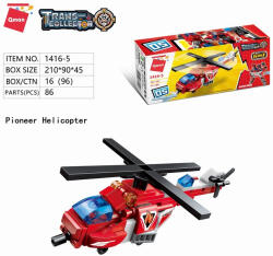 Qman építőkészlet Blazing Mars 1416-5 Pioneer helikopter 86 db (LEGO kompatibilis) (QM1416-5)