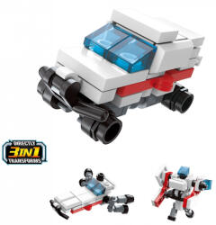 Qman építőkészlet Trans Collector 2104-9 Rescue SUV 3 az 1-ben 39 db (LEGO kompatibilis) (QM2104-9)