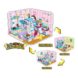 Qman építőkészlet Unlimited Ideas 4801 Lányszoba 3 az 1-ben 194 db (LEGO kompatibilis) (QM4801)