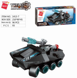 Qman építőkészlet Shadow Pulse Combat Vehicle 1413-7 Stumpanzer jármű ágyúval 93 db (LEGO kompatibilis) (QM1413-7)