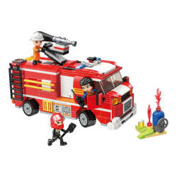 Qman építőkészlet Mine City Fire Line W12012 vízágyós tűzoltó 370 db (LEGO kompatibilis) (QMW12012)