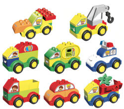 L-W Toys LW Toys Junior építőkészlet Autók 62 db (LEGO Duplo kompatibilis) (LW8083)