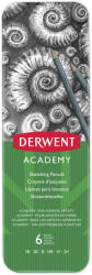 Derwent Academy skicc ceruza készlet 3B-2H, fémdobozban, 6 db (2301945)