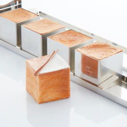 Martellato Forma Inox Coacere Produse Model Geometric Cub Mini 6 x 6 x H 6 cm, vol. 220 ml - Set 5 buc (30TCB57)