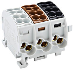Schrack Technik Nagyáramú burkolt elágazókapocs, réz, 25mm2 - 3p (IK026183-A)