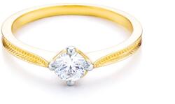 SAVICKI Inel de logodnă SAVICKI: aur bicolor, cu zirconiu - savicki - 3 258,00 RON