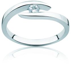 SAVICKI Inel de logodnă Minimalism: aur alb, diamant - savicki - 4 115,00 RON