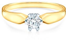 SAVICKI Inel de logodnă Triumph of Love: aur bicolor, cu diamant - savicki - 6 118,00 RON