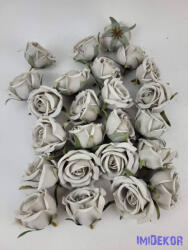  Rózsa selyemvirág fej 5 cm AUT - Szürke