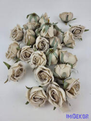  Rózsa selyemvirág fej 5 cm AUT - Bézs