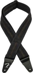 Fender Wrangler® Riveted Denim Strap Black St
