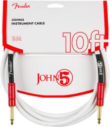 Fender John 5 Instrument Cable, White and Red