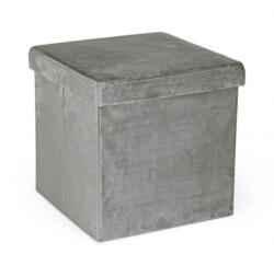 Bizzotto Taburet catifea gri Camdem 38x38x38 cm (0734156)