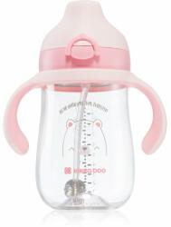 KikkaBoo Bear with Me szívószállal pink 300 ml