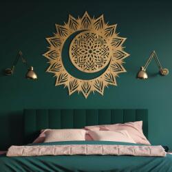 DUBLEZ Mandala de perete - Soarele si Luna din lemn