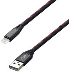 mobilNET USB - Lightning 2A, öko csomagolás, (TPU) 2M, fekete adatkábel (KAB-0185-USB-LIGHT)