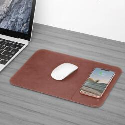 Sturdo 15W vezeték nélküli töltős egérpad, barna (NBE-0049-15W-MOUSE)