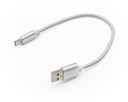 mobilNET TypeC 2A, 20cm, ezüst, Eko csomagolas - adatkábel (KAB-0172-USB-TYPEC)