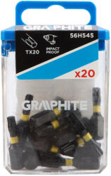 GRAPHITE Torziós ütvecsavarozó bit TX20 x 25mm, 20db (56H545) - szerszamparadicsom