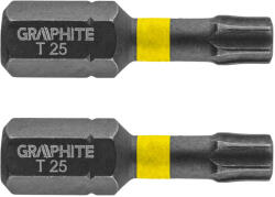 GRAPHITE Torziós ütvecsavarozó bit TX25x25mm, 2db (56H514) - szerszamparadicsom