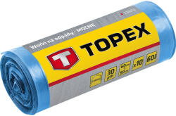 TOPEX Szemeteszsák 240L, kék, nagyon erős, méretek: 120x150cm, vastagság: 45 mic, LDPE fólia, 10db (23B259) - szerszamparadicsom