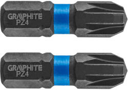 GRAPHITE Torziós ütvecsavarozó bit PZ4x25mm, 2db (56H506) - szerszamparadicsom