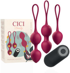 CICI Beauty - prémium szilikon 3 vibráló Kegel golyó távirányítóval - szexvital