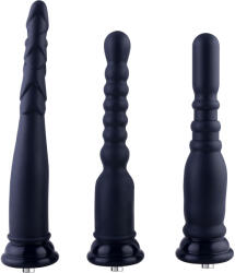 HISMITH HSA01 Anal Training Kit Silicone KlicLok Black 3 pcs Dildo