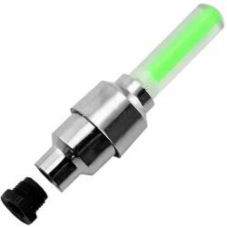 Zöld LED szelepsapka készlet autóhoz, motorhoz, kerékpárhoz - 2 db (AG304B)