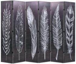 vidaXL Tollmintás Paraván - Fekete-Fehér - 228x170 cm (245892)