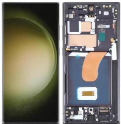  GH96-15524A Samsung Galaxy S23 Ultra S918B EU Ver. Fekete OLED kijelző érintővel kerettel előlap (kis kijelzős, vastag kávás) (GH96-15524A)