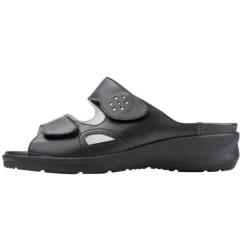 Waldlaufer Papuci dama, Waldlaufer, 811503-316-001-Merle-Negru, casual, piele naturala, cu talpa joasa, negru (Marime: 41)