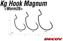 DEC Decoy Worm26 Kg Hook Magnum #6/0 Ns Black 4pcs/bag (jde42660) - marlin