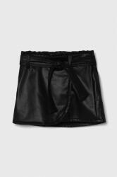 Abercrombie & Fitch gyerek szoknya fekete, mini, egyenes - fekete 157/163