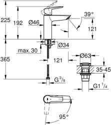 GROHE Gr. 23746002 Start click M mosdócst. ECO