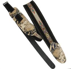 LM Straps Suede Hitch Snake End - Curea Chitara