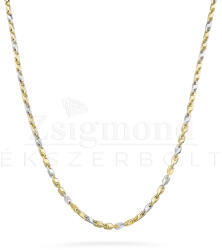  14 karátos sárga- és fehérarany nyaklánc - 57, 5 cm / 3 mm (AU12435) AU12435